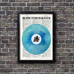 Bayside band Blame It On Bad Luck Record Art Print